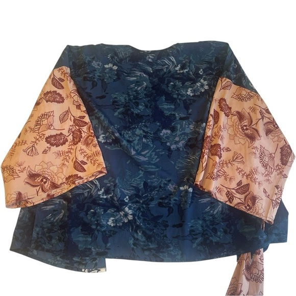 NWT Anthropologie Tori Cropped Kimono Mixed Pattern Open Cardigan One Size - Picture 3 of 9